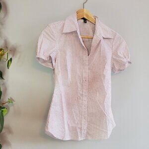 Jacob striped short sleeve buttondown shirt. womens xs. EUC